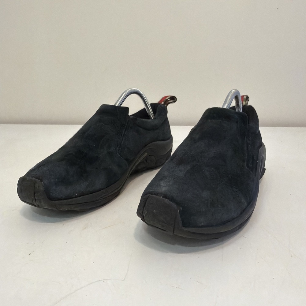 Merrell Jungle Moc Black Suede Slip On Shoes Womens 9 J60826 Loafers